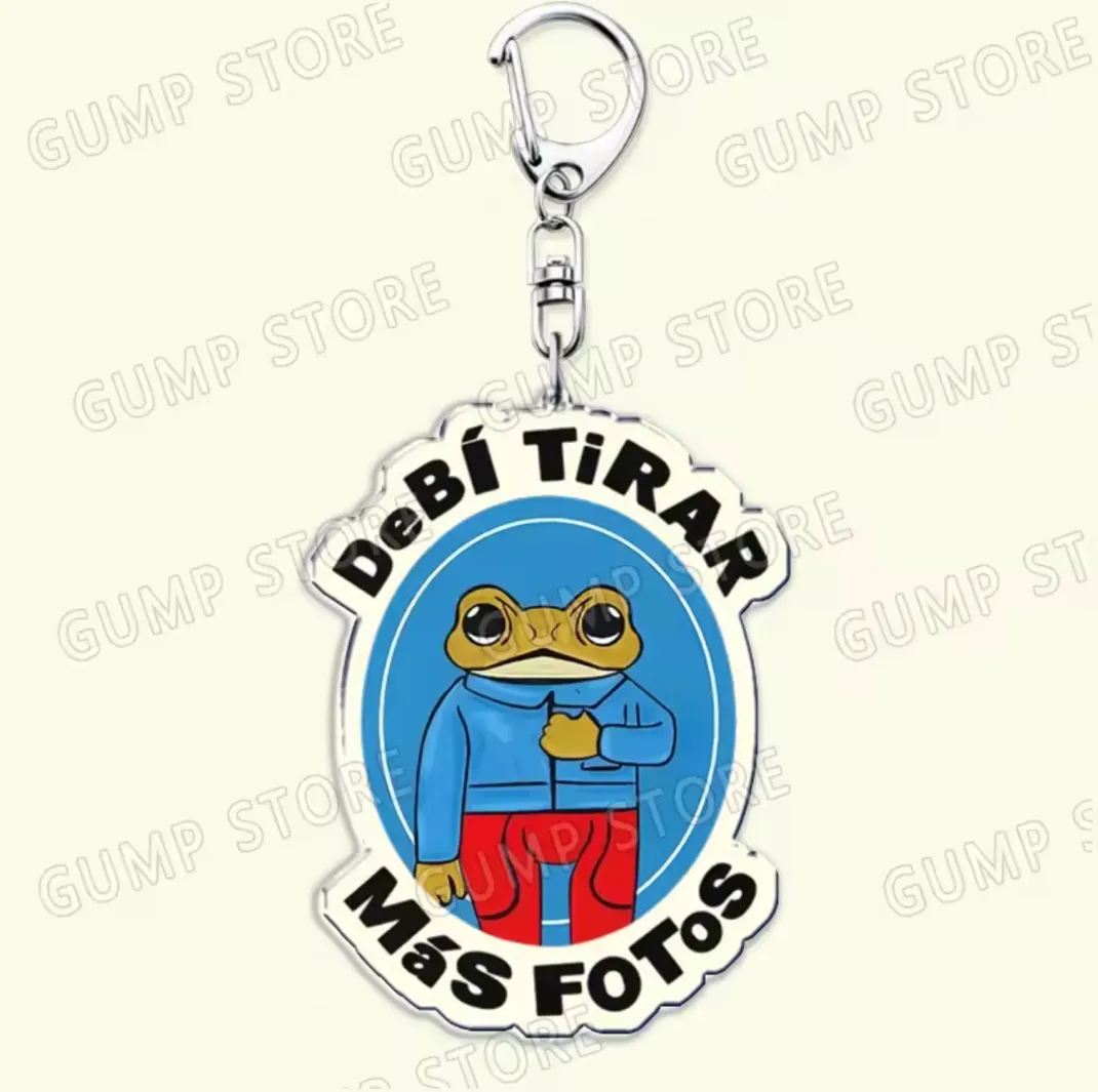 DeBi TiRAR MaS FOToS Frog Oval Keychain
