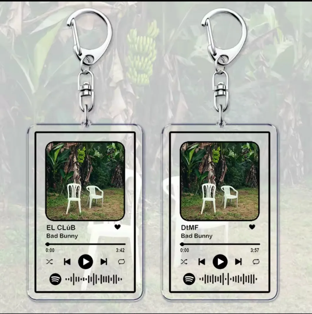 Bad Bunny DTMF Spotify Song Keychains